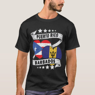 Camiseta Barbados Y Bandera De Puerto Rico