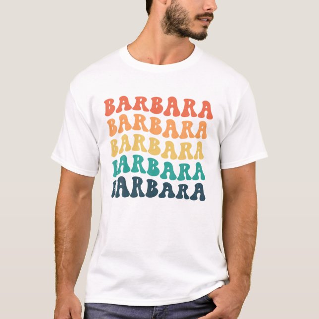 Camiseta Barbara, Chicas del nombre personal retro personal (Anverso)
