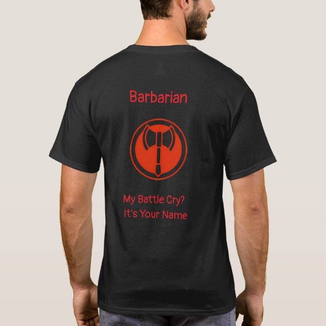 Camiseta Barbarian Battle Cry (Reverso)