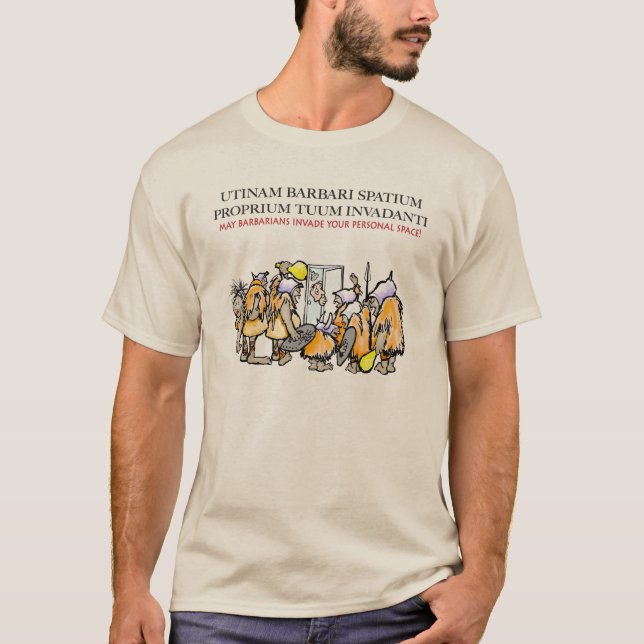 Camiseta Bárbaros divertidos en latín (Anverso)