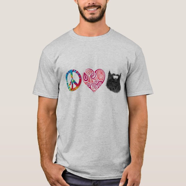 Camiseta Barbas del amor de la paz (Anverso)