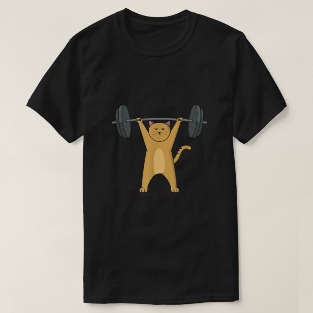 Camiseta Barbate para gatos de Weightlifo (Diseño del anverso)
