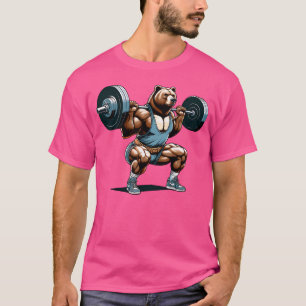 Camiseta Barbell Del Oso Para La Construcción De Cuerpos