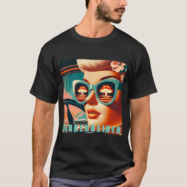 Camiseta Barbenheimer - Texto retro (Anverso)