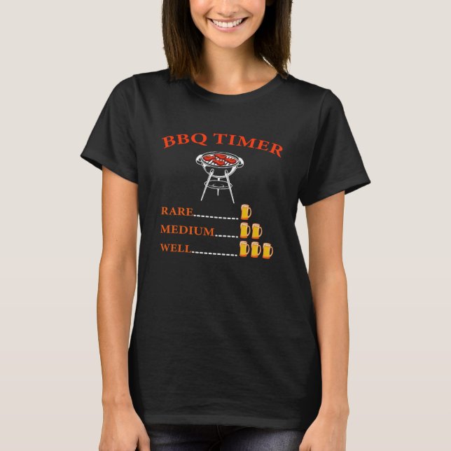 Camiseta Barbeque Timer Barbeque O Cook (Anverso)