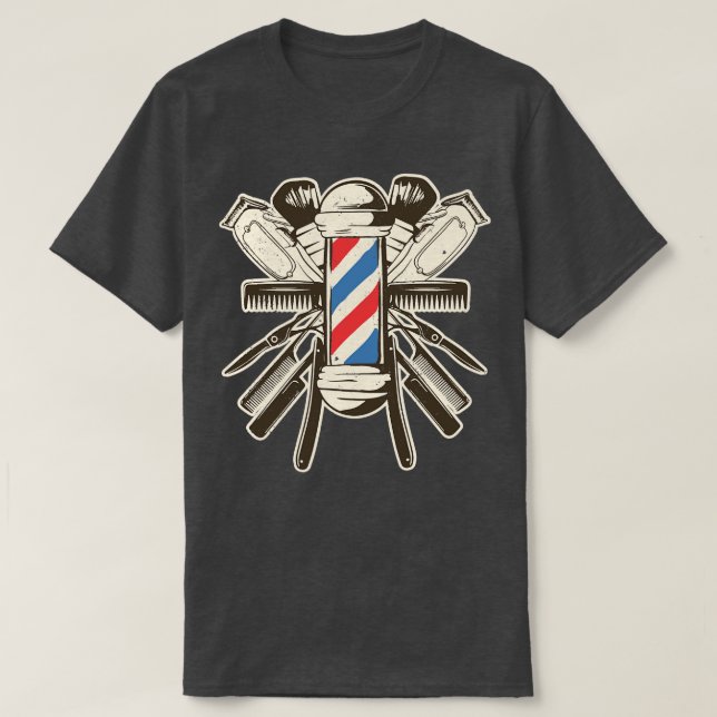 Camiseta Barber Accessories Bartscherer Shave Beard Hairsty (Diseño del anverso)