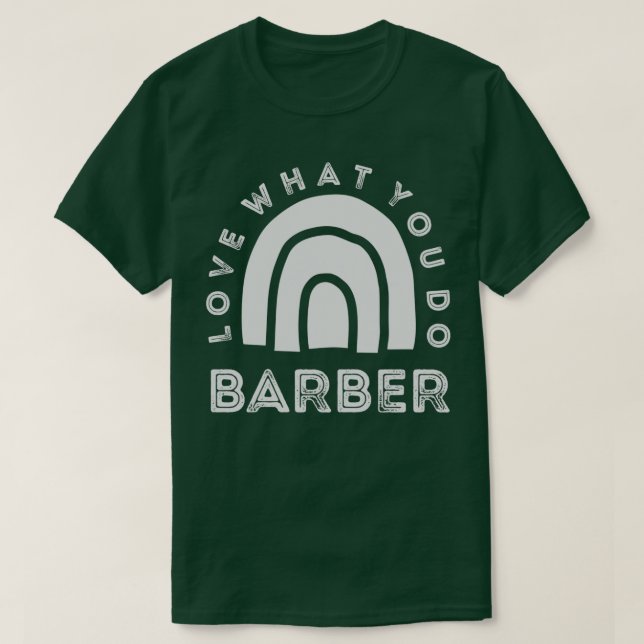 Camiseta Barber arcoiris Amar lo que haces (Diseño del anverso)
