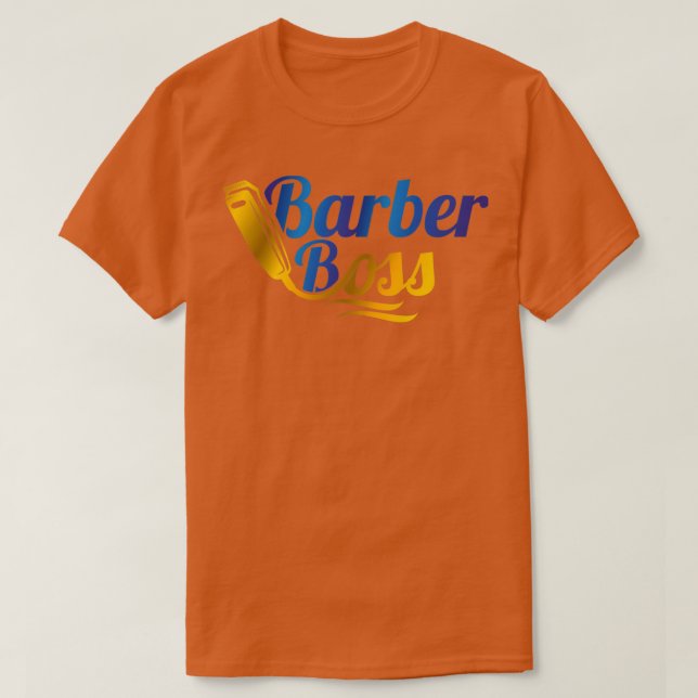 Camiseta Barber Boss Gold (Diseño del anverso)