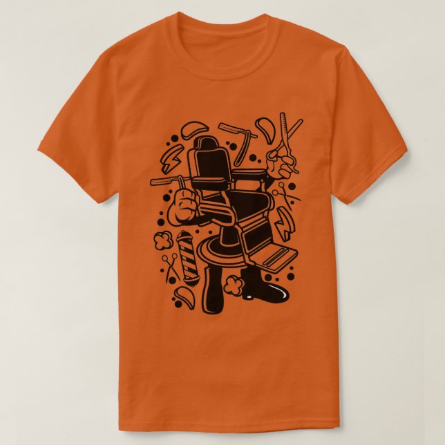 Camiseta Barber Chair (Diseño del anverso)
