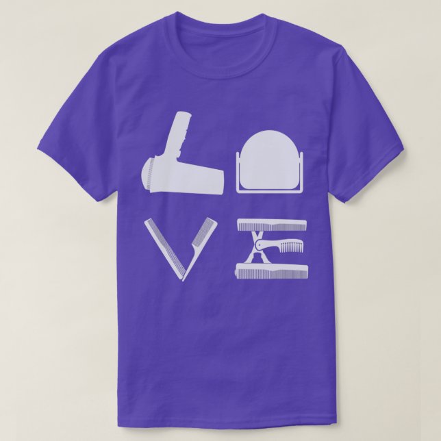 Camiseta Barber Cita Secador de pelo Tijeras Cepillo de pel (Diseño del anverso)