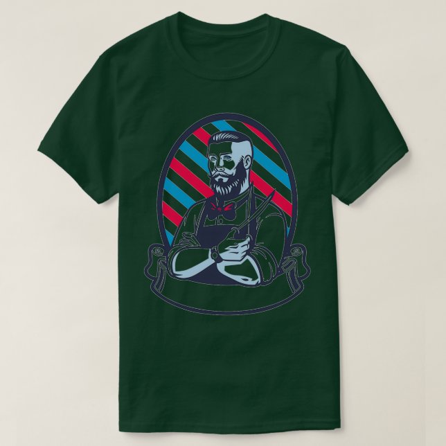 Camiseta Barber con un espejo asombroso (Diseño del anverso)