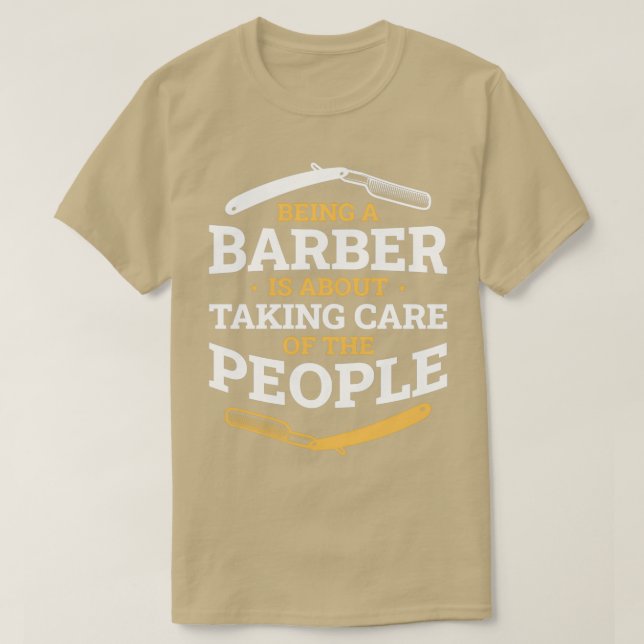 Camiseta Barber Cuidando A La Gente De Divertidos Barber Re (Diseño del anverso)