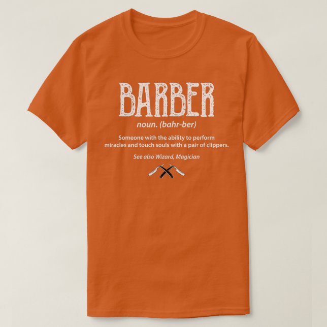 Camiseta Barber de definición de Barber (Diseño del anverso)