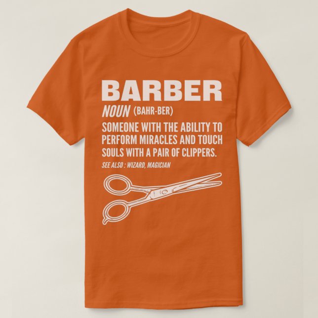 Camiseta Barber Definition Barber Gift Para La Barba De Hai (Diseño del anverso)