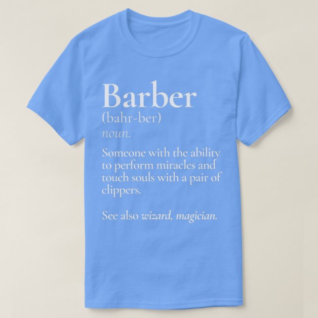 Camiseta Barber Definition Classic TShirt (Diseño del anverso)