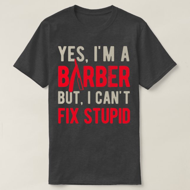 Camiseta Barber Funny 1 (Diseño del anverso)