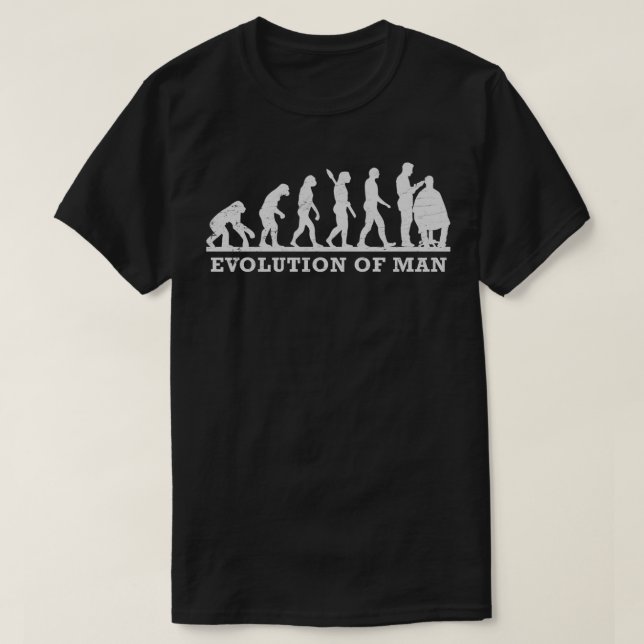 Camiseta Barber Funny Evolution of Man (Diseño del anverso)