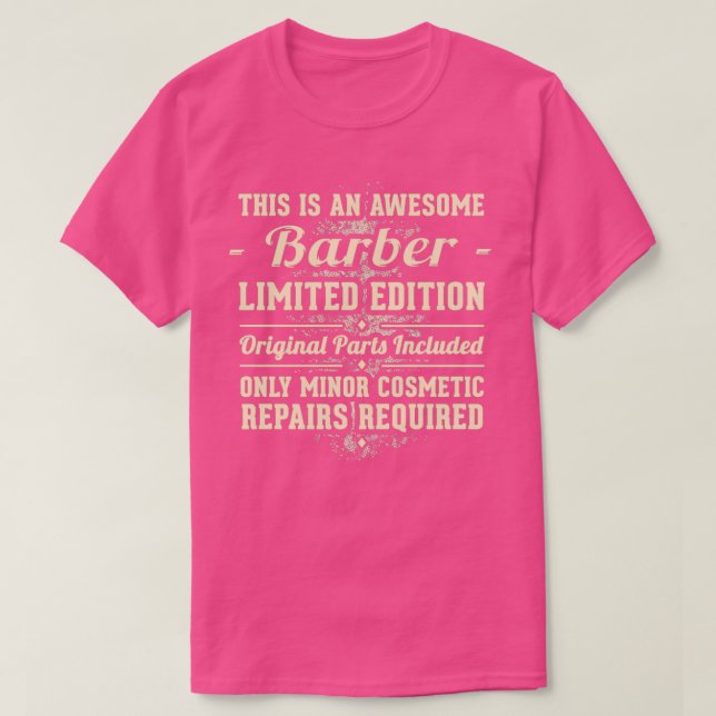 Camiseta Barber Funny Job Gift (Diseño del anverso)