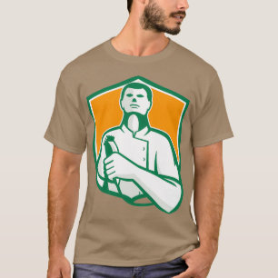 Camiseta Barber Hair Clipper Scissors Shield Retro