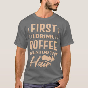 Camiseta Barber Hairstylist Coffee Lover Funny Bebe Gif