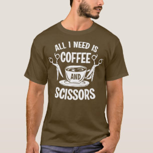 Camiseta Barber Hairstylist Coffee Lover Y Scissors Gift