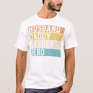 Camiseta Barber Husband Daddy Hero Vintage Retro Padres D