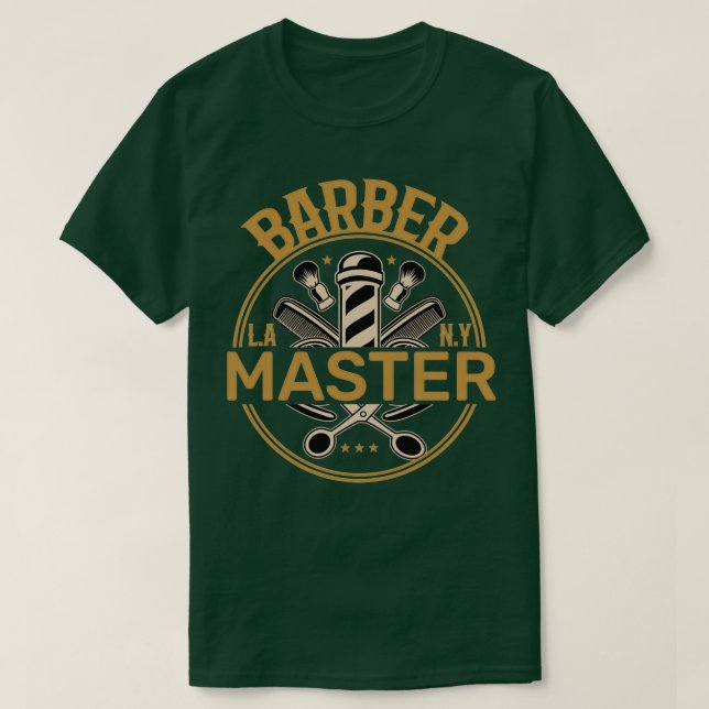 Camiseta Barber master con tijera y peines (Diseño del anverso)