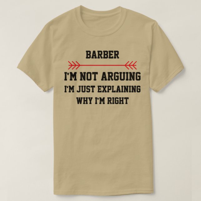 Camiseta Barber, no estoy discutiendo (Diseño del anverso)