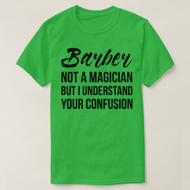 Camiseta Barber, no un mago (Diseño del anverso)