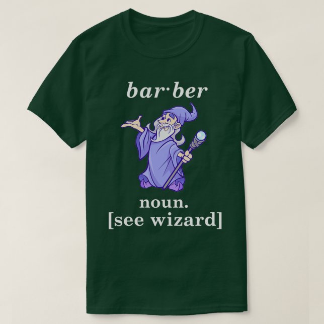 CAMISETA BARBER NOUN SEE WIZARD (Diseño del anverso)