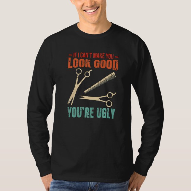 Camiseta Barber Quote For A Sarcastic Hairdresser   (Anverso)