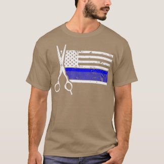 Camiseta Barber Salon de Bandera de Estados Unidos 1