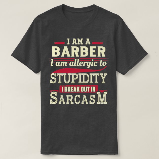 Camiseta Barber sarcástico (Diseño del anverso)