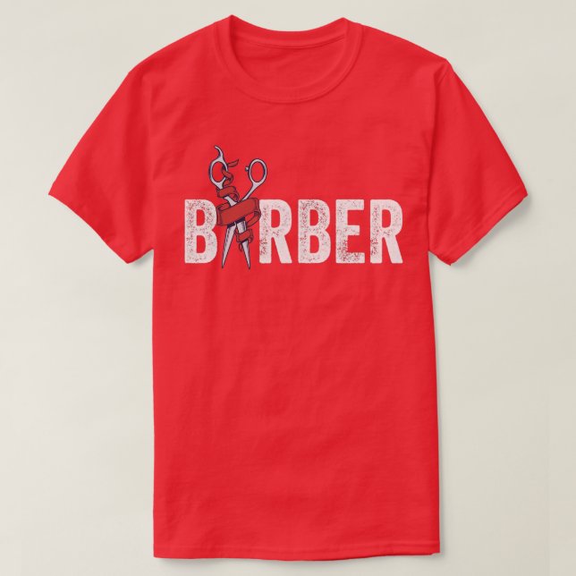 Camiseta Barber Scissors Barber Barbershop Hair Dresser (Diseño del anverso)