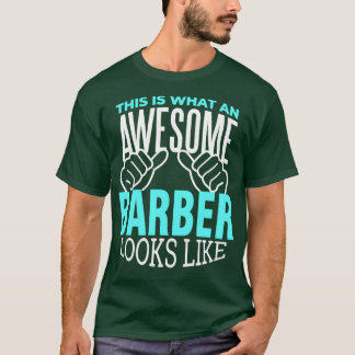 Camiseta Barber Scissors Hair Barbershop Beard Funny Gift