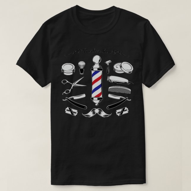 Camiseta Barber shop (Diseño del anverso)