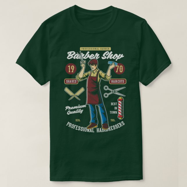 Camiseta Barber Shop 21 (Diseño del anverso)