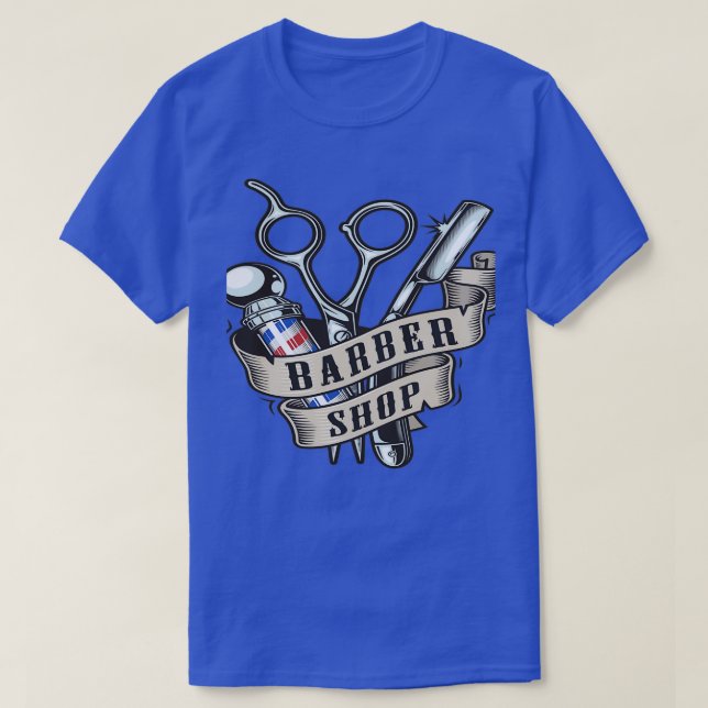 Camiseta Barber Shop 77 (Diseño del anverso)