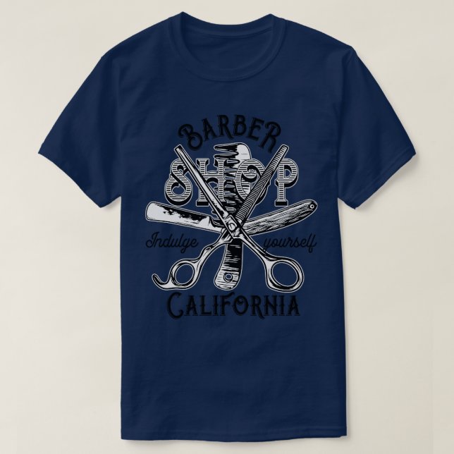Camiseta Barber Shop California TShirt (Diseño del anverso)