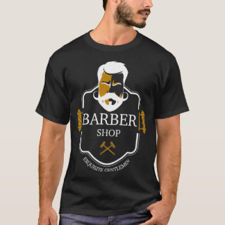 Camiseta Barber Shop Exquisito Estilo de pelo de corte de p