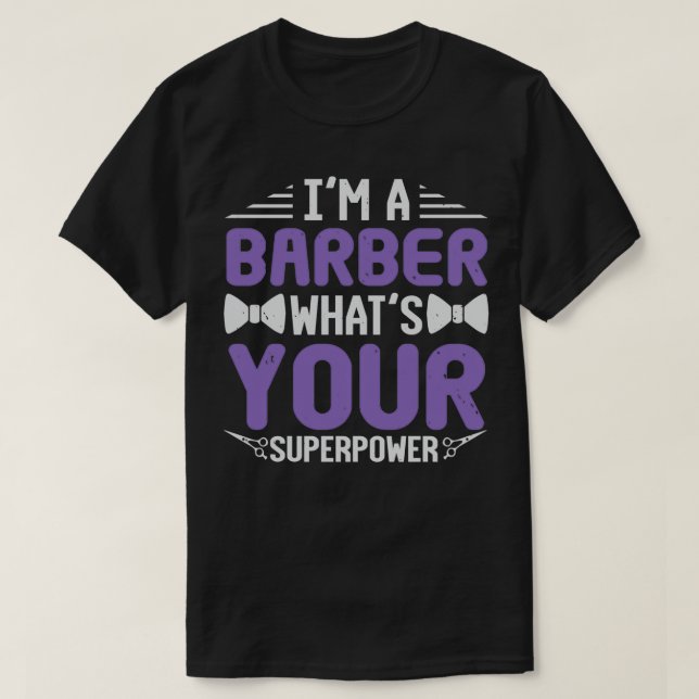 Camiseta Barber Shop Haircut barba Hairdresser Gigante 8 (Diseño del anverso)