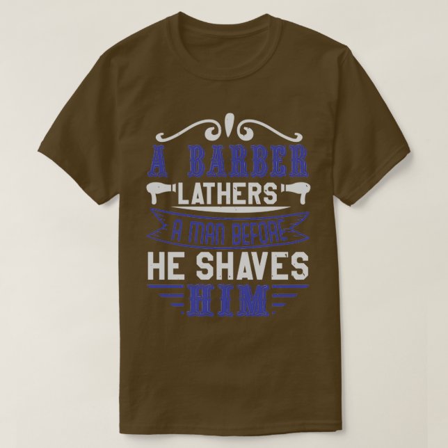 Camiseta Barber Shop Haircut barba Hairdresser Regalo 7 (Diseño del anverso)
