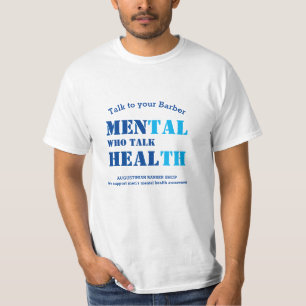 Camiseta BARBER SHOP TALK PERSONALIZADO DE LA Salud Mental 