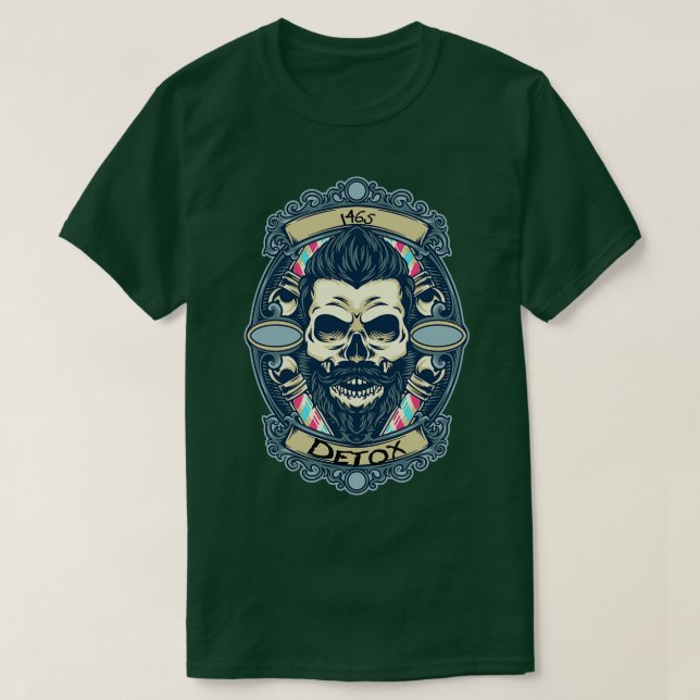 Camiseta Barber Skull (Diseño del anverso)