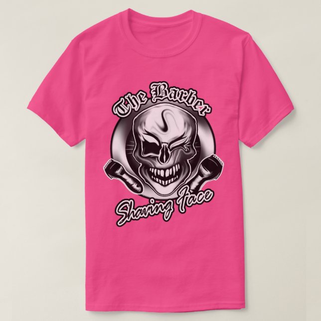 Camiseta Barber Skull 3 Shave Face (Diseño del anverso)