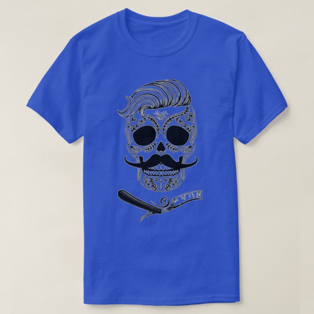 Camiseta Barber Sugar Skull (Diseño del anverso)