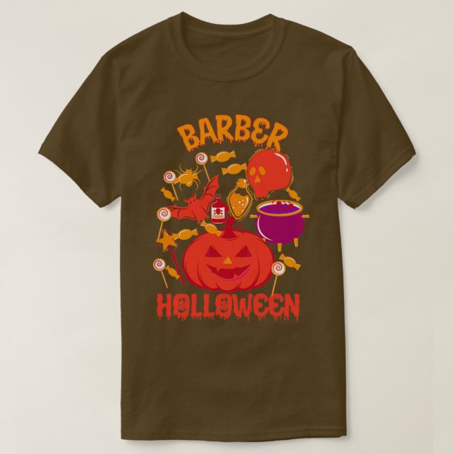 Camiseta Barber también celebra Halloween (Diseño del anverso)