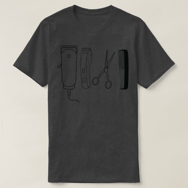 Camiseta Barber Tools 4 (Diseño del anverso)