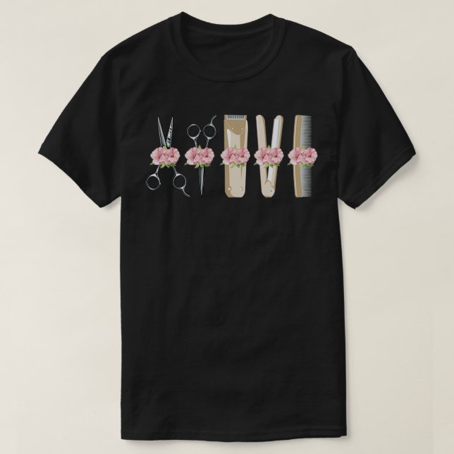 Camiseta Barber Tools Love (Diseño del anverso)