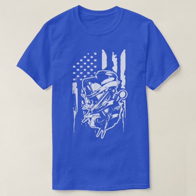 Camiseta Barber Trimmer Bandera De Los Estados Unidos Mejor (Diseño del anverso)